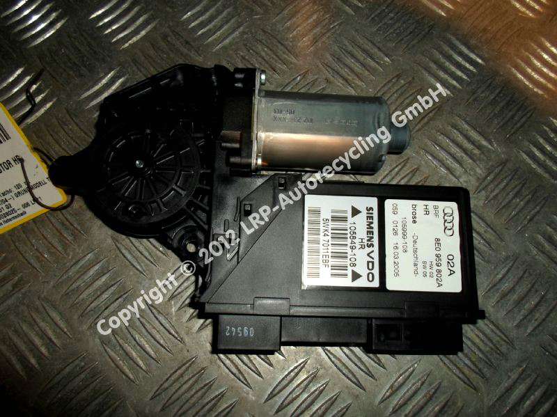 AUDI A4 8E FENSTERHEBERMOTOR HINTEN RECHTS 8E0959802A